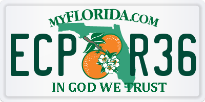 FL license plate ECPR36