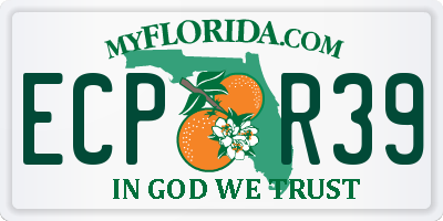 FL license plate ECPR39