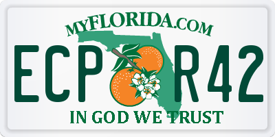 FL license plate ECPR42