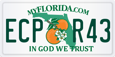 FL license plate ECPR43