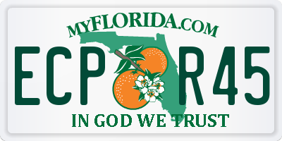 FL license plate ECPR45