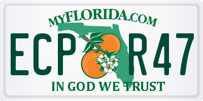 FL license plate ECPR47