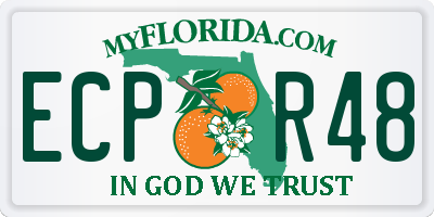 FL license plate ECPR48