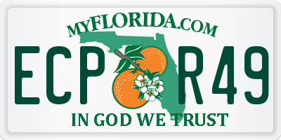FL license plate ECPR49