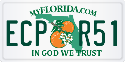 FL license plate ECPR51
