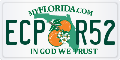 FL license plate ECPR52