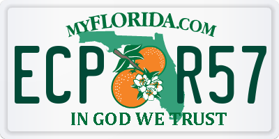 FL license plate ECPR57
