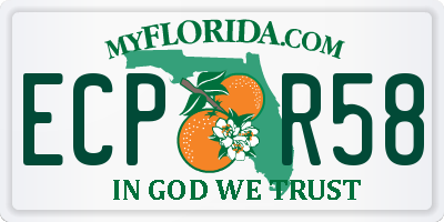 FL license plate ECPR58