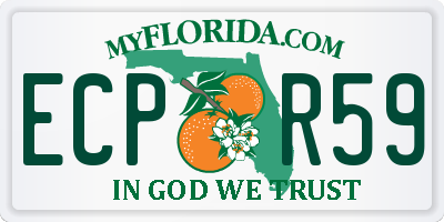FL license plate ECPR59