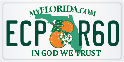 FL license plate ECPR60
