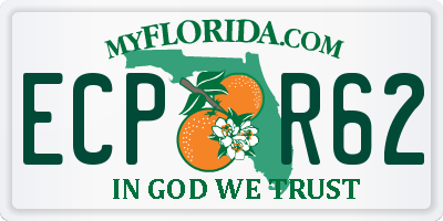 FL license plate ECPR62