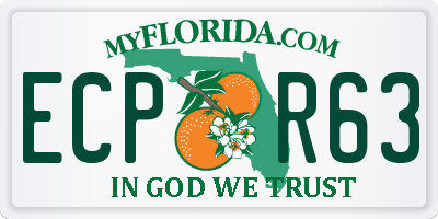 FL license plate ECPR63