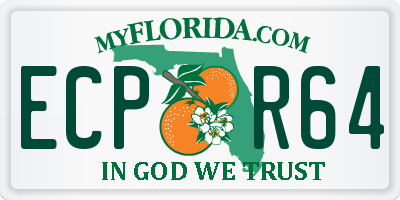 FL license plate ECPR64