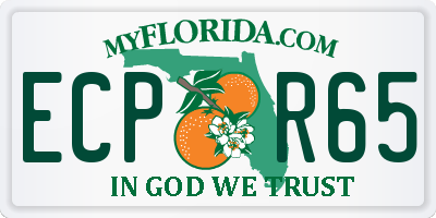 FL license plate ECPR65