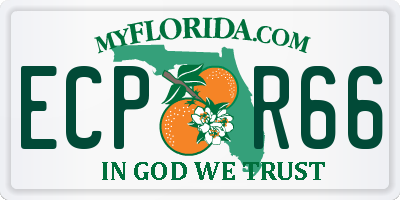 FL license plate ECPR66