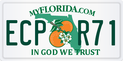 FL license plate ECPR71