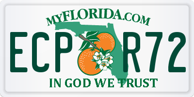 FL license plate ECPR72