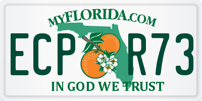 FL license plate ECPR73