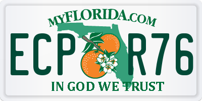 FL license plate ECPR76