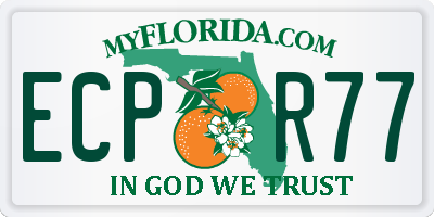 FL license plate ECPR77