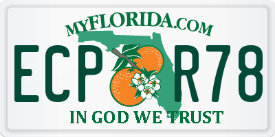 FL license plate ECPR78