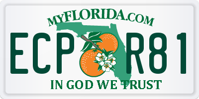 FL license plate ECPR81