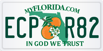 FL license plate ECPR82