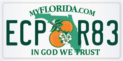 FL license plate ECPR83