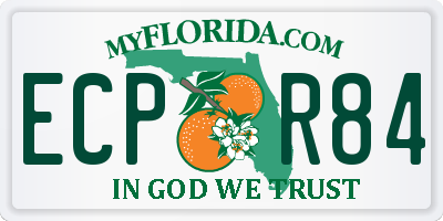 FL license plate ECPR84