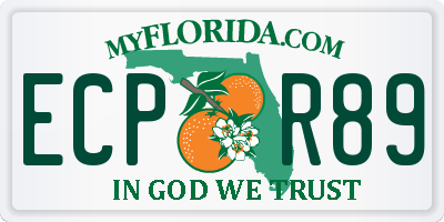 FL license plate ECPR89