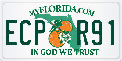 FL license plate ECPR91