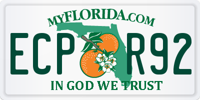 FL license plate ECPR92
