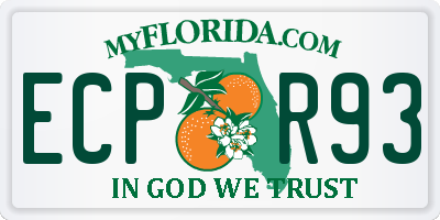 FL license plate ECPR93