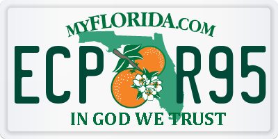FL license plate ECPR95