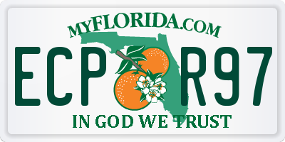 FL license plate ECPR97