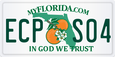 FL license plate ECPS04