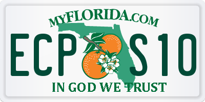 FL license plate ECPS10