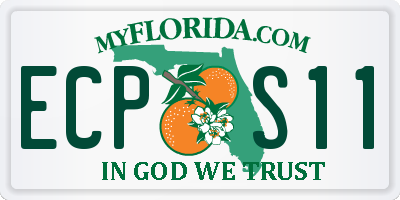 FL license plate ECPS11