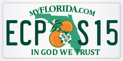 FL license plate ECPS15