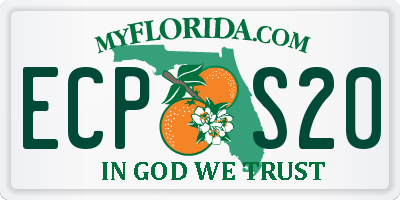 FL license plate ECPS20