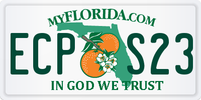 FL license plate ECPS23