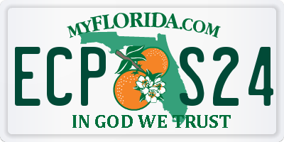 FL license plate ECPS24