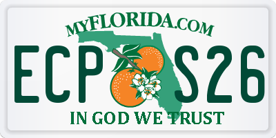 FL license plate ECPS26