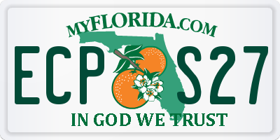 FL license plate ECPS27