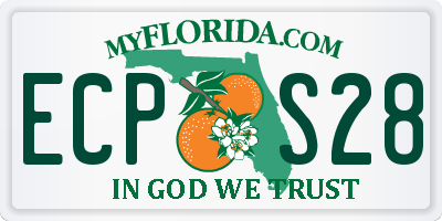 FL license plate ECPS28