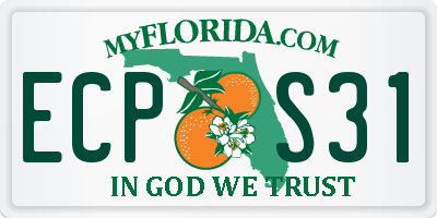 FL license plate ECPS31
