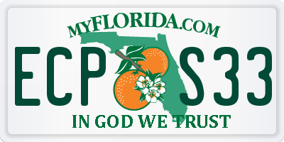 FL license plate ECPS33