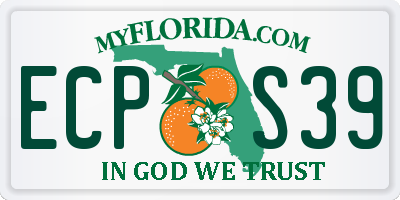 FL license plate ECPS39