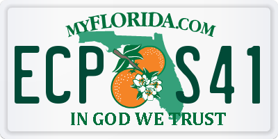 FL license plate ECPS41