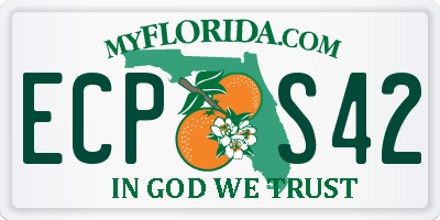 FL license plate ECPS42